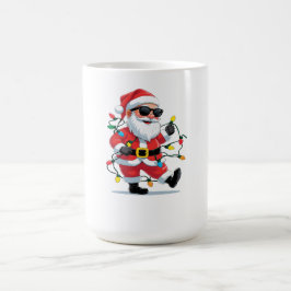 Coole Kerstman met Kerstverlichting – Modern Festi Koffiemok