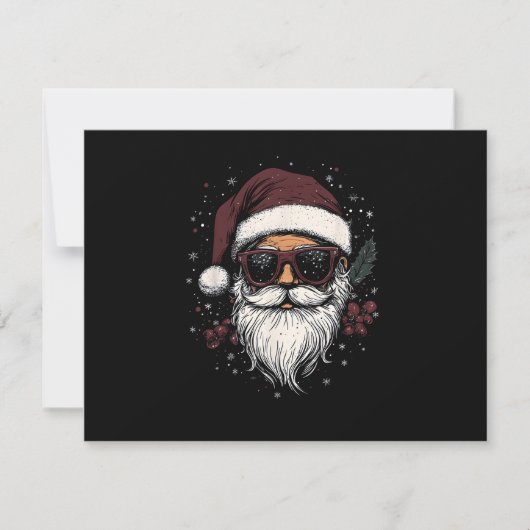 Coole Kerstman met zonnebril Kerstmis (Voorkant)