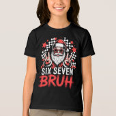 Coole Kerstman met zonnebril - Six Seven BRUH Tri-Blend Shirt (Voorkant)