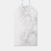 Coole kerstman,Palmboom,Strand Bokeh Cadeaulabel (Achterkant)