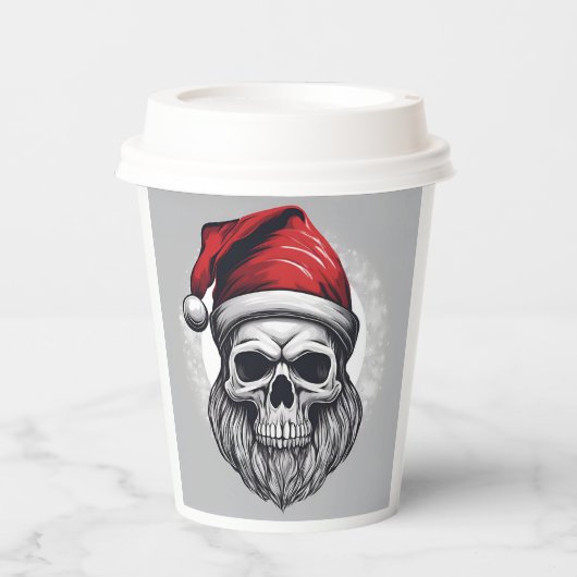 Coole Kerstman Papieren Bekers (Voorkant)