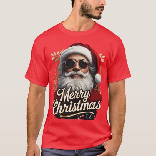 "Coole Kerstman Prettig Kerst T-shirt – Grappige F (Voorkant)