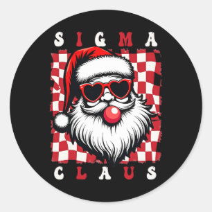 Coole Kerstman Rizz Zalig Rizzmas Grappen Sigma Ke Ronde Sticker
