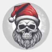 Coole Kerstman Ronde Sticker (Voorkant)