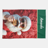 Coole Kerstman Theedoek (Horizontaal)