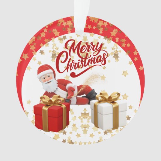 Coole Kerstman Vakantie met Kerstmis 🎅 Ornament (voorkant)