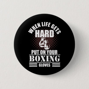 Coole Kickboksen En Boksen Uitdrukking  Ronde Button 5,7 Cm