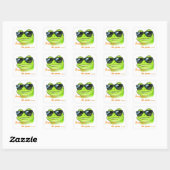 Coole Kikker Zonnebril Vierkante Sticker (Vel)