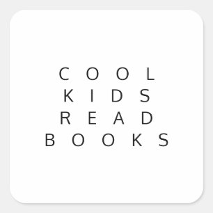 COOLE KINDER BOEKEN LEZEN STICKER