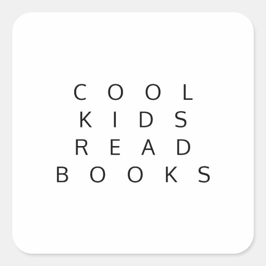 COOLE KINDER BOEKEN LEZEN STICKER (Voorkant)