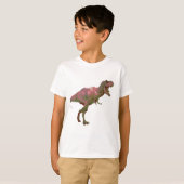 coole kinder T-Rex dinosaur grafische T-shirt (Voorkant volledig)