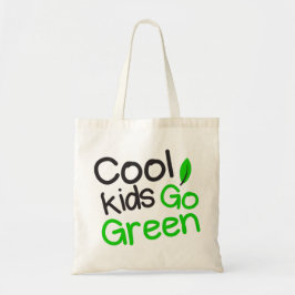 coole kinderen gaan groen tote bag