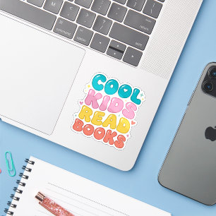 Coole kinderen lezen boeken - boekenliefhebber lee sticker