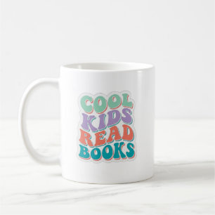 Coole kinderen lezen boeken - golvend boekliefhebb koffiemok