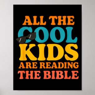 Coole kinderen lezen de Bijbel Poster