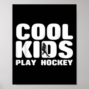 Coole kinderen spelen veldhockey meisje poster