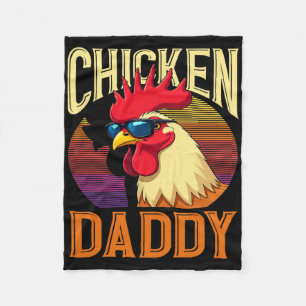 Coole Kip Daddy Haan Retro T-shirts Kippenboerderi Fleece Deken