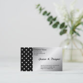 coole , klassieke zwarte en witte poolpuntjes visitekaartje (Staand voorkant)
