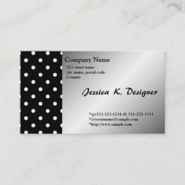 coole , klassieke zwarte en witte poolpuntjes visitekaartje