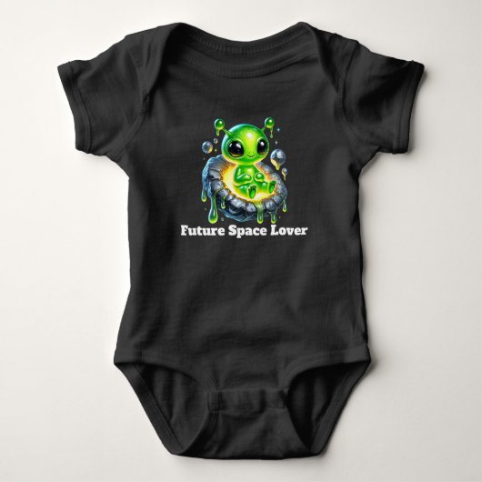 Coole kleine ruimte liefhebber jongens romper (Voorkant)