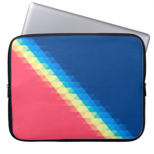 coole , kleurrijke driehoeken in het stadje , afge laptop sleeve