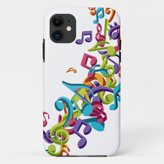 coole kleurrijke muzieknoten en geluiden afbeeldin Case-Mate iPhone case (Achterkant)