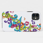 coole kleurrijke muzieknoten en geluiden afbeeldin Case-Mate iPhone case (Achterkant (horizontaal))
