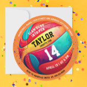 Coole kleurrijke sport All-Star basketbal verjaard Kaart