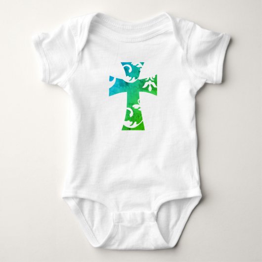 coole kleurrijke SWIRL CROSS | Romper (Voorkant)