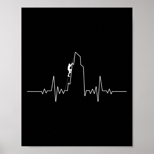 Coole klimkunst voor mannen vrouwen berg rots poster (Voorkant)