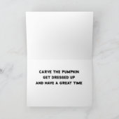 **COOLE KOE ZEGT HAPPY HALLOWEEN** KAART (Binnen)