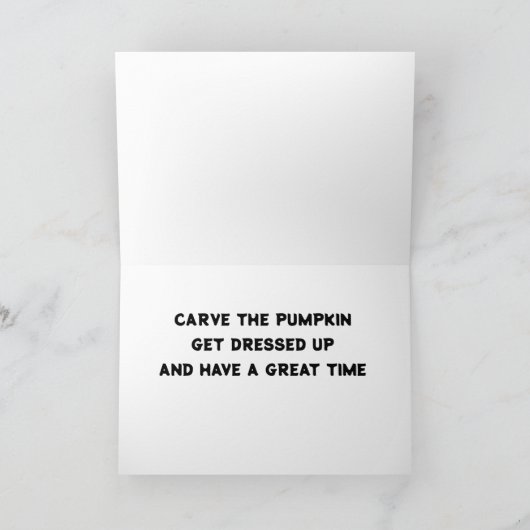 **COOLE KOE ZEGT HAPPY HALLOWEEN** KAART (Binnen)