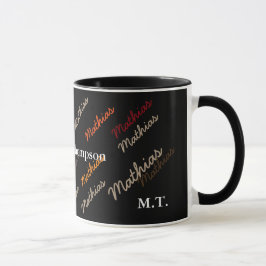 coole koffie-mok om met naam te personaliseren mok