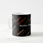 coole koffie-mok om met naam te personaliseren mok (Voorkant links)