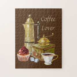 coole koffieliefhebbers voegen tekst toe puzzel
