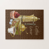 coole koffieliefhebbers voegen tekst toe puzzel legpuzzel (Horizontaal)