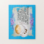 coole koffieliefhebbers woordkunst legpuzzel (Verticaal)