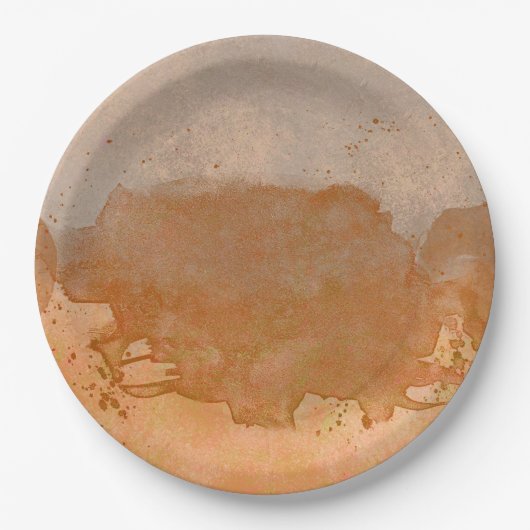 coole koffievlek papieren bordje (Voorkant)