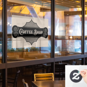 coole koffiewinkel, art. Window Cling Raamsticker