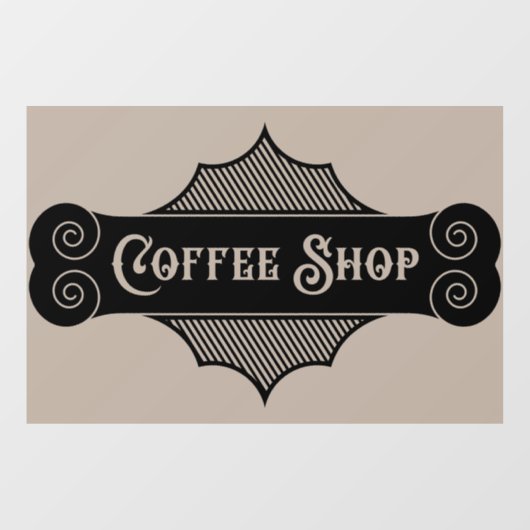 coole koffiewinkel, art. Window Cling Raamsticker (Vel)
