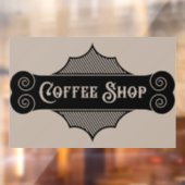 coole koffiewinkel, art. Window Cling Raamsticker (Vel 2)
