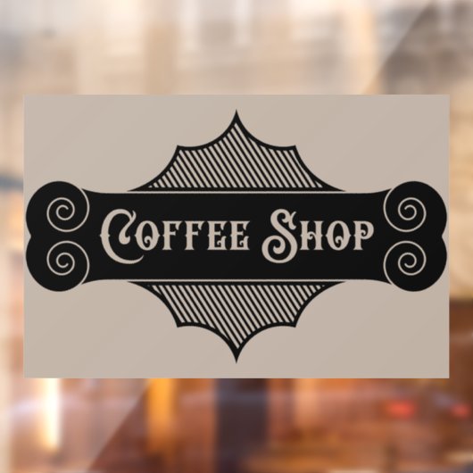coole koffiewinkel, art. Window Cling Raamsticker (Vel 2)