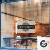 coole koffiewinkel, art. Window Cling Raamsticker (Cafe Raam)