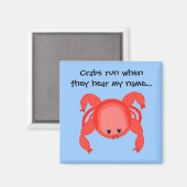 Coole Krab die iets zegt Magneet (Voorkant / Achterkant)