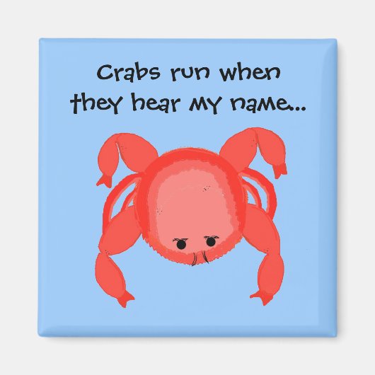 Coole Krab die iets zegt Magneet (Voorkant)