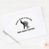 coole Krav maga design Ovale Sticker (Envelop)