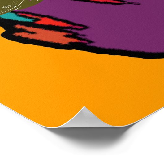 coole kunsthoofdtelefoon in djay poster (Hoek)