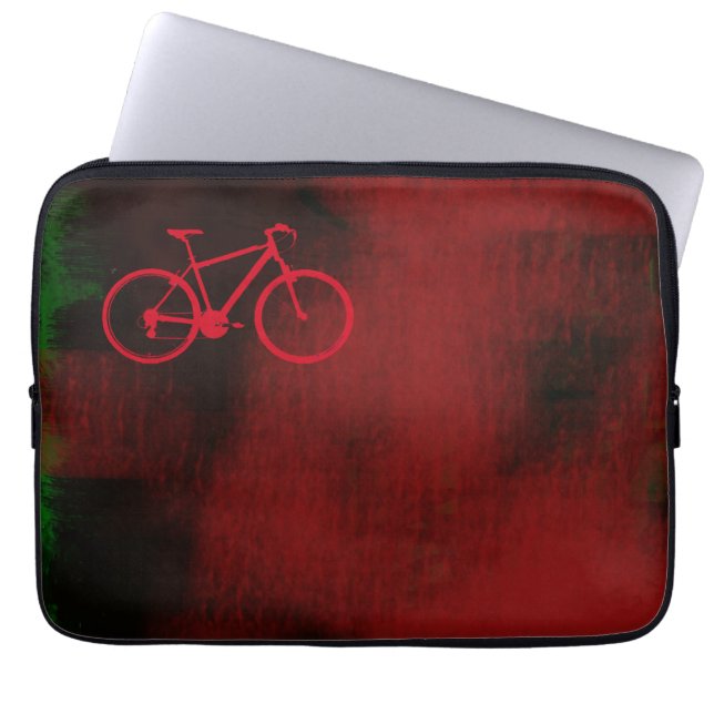 coole kunstmatige , stijlvolle fiets laptop sleeve (Voorkant)