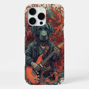 Coole Labrador-gitarist Rockmuziek-liefhebber iPhone 16 Pro Max Hoesje