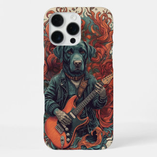 Coole Labrador-gitarist Rockmuziek-liefhebber iPhone 16 Pro Max Hoesje